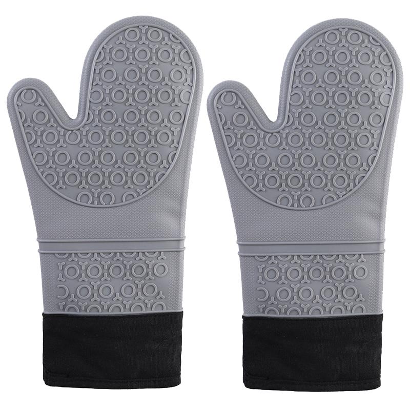 1/2Pcs Professional Oven Gloves Heat Resistant Silicone Gloves Oven Mitts Non-Slip Cooking Barbecue Gants With Soft Inner Lining