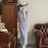 High-end silk cheongsam 1011 new women's daily retro improved high-end Chinese mulberry silk cheongsam dress
