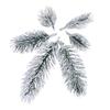 20Pcs Artificial White Flocking Plants Pine Branches Christmas Tree Decoration Festive Wedding DIY Bouquet Home Party Ornaments