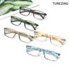TUREZING Presbyopia Eyeglasses with Flexible Spring Hinge for Ladies and Gentlemen Square Frames High Definition Optical Lenses Presbyopic