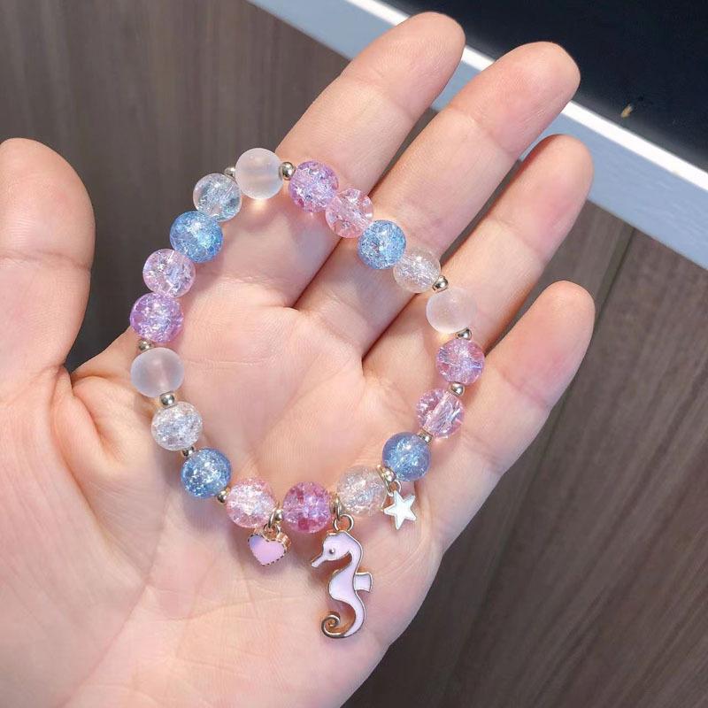 Crystal Bracelet Alloy Colored Beaded Bracelet Student Friendship Fashion Bracelet Bead Glass Hot Selling New Cartoon