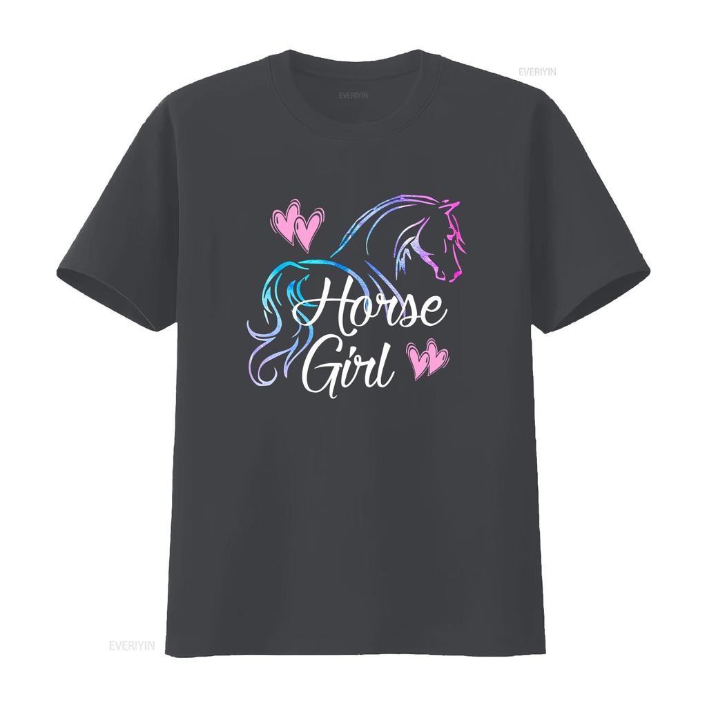 HORSE GIRL T Shirt Love Horses Riding Rider Women  vintage Washed Top For Everyday Wear fashion Slightly Unisex Versatile
