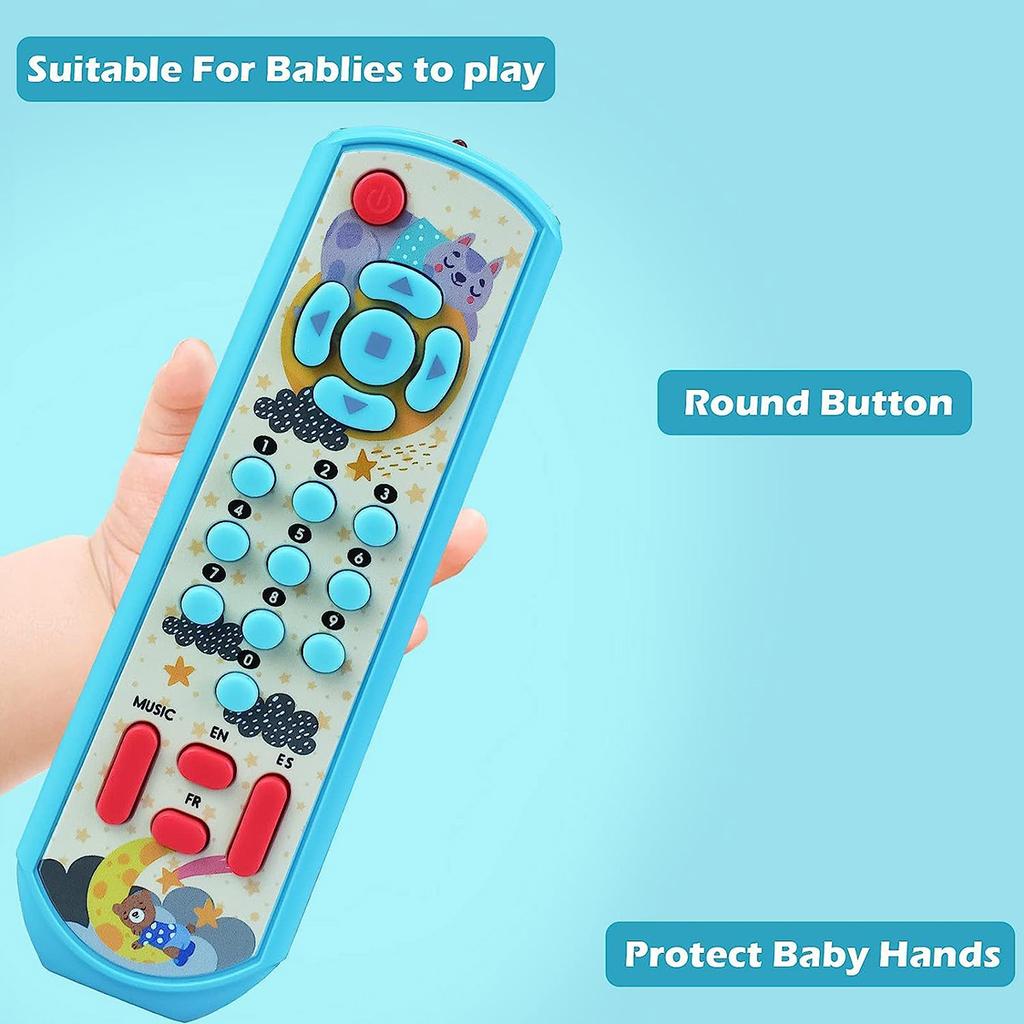 Baby Remote Control Toy, Artificial Mobile Phone, Early Education Game Button, (Requires Preparing Two No. 7 Batteries)