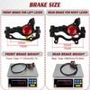 ZOOM E-BIKE Hydraulic Disc Brake 2-Pistons Oil Hydraulic Disc Brake Scooter Folding Bike Front/Rear 1110/1850mm Power Off