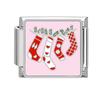 Lovely Santa Claus Snowman Christmas Tree Gloves Italian Charm Links Fit 9MM Stainless Steel Bracelet Women Men DIY Making Gifts