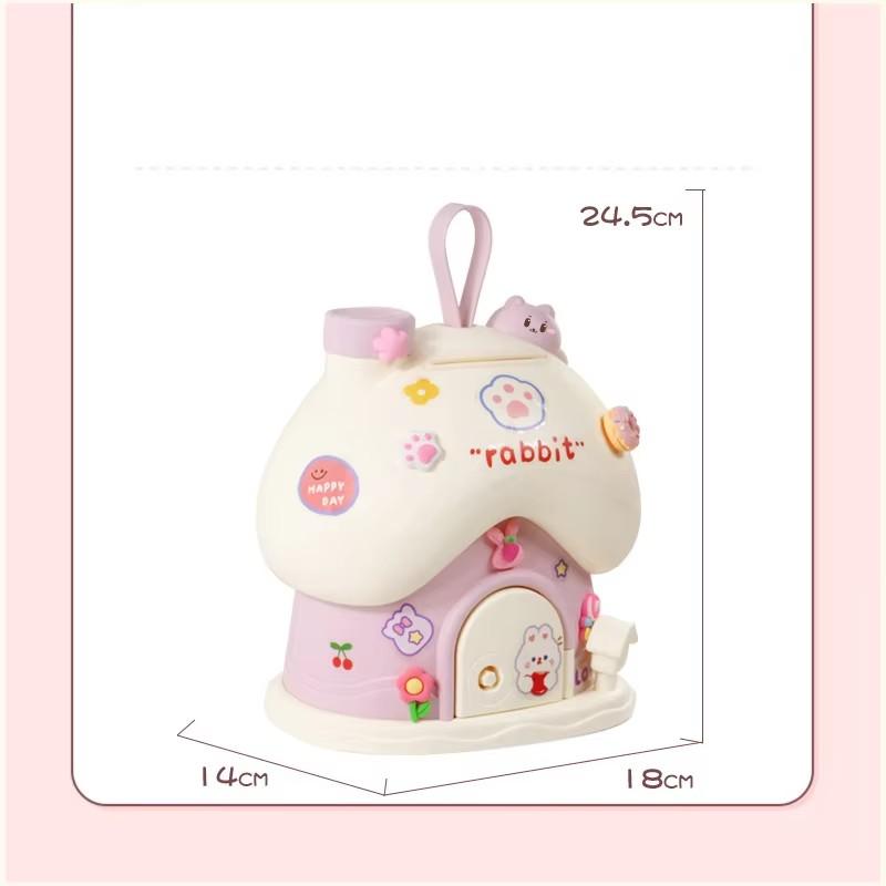 Mushroom House Savings Bank High Beauty Small House Creative Access Unbreakable Large Capacity Piggy Bank Diy Desktop Decoration