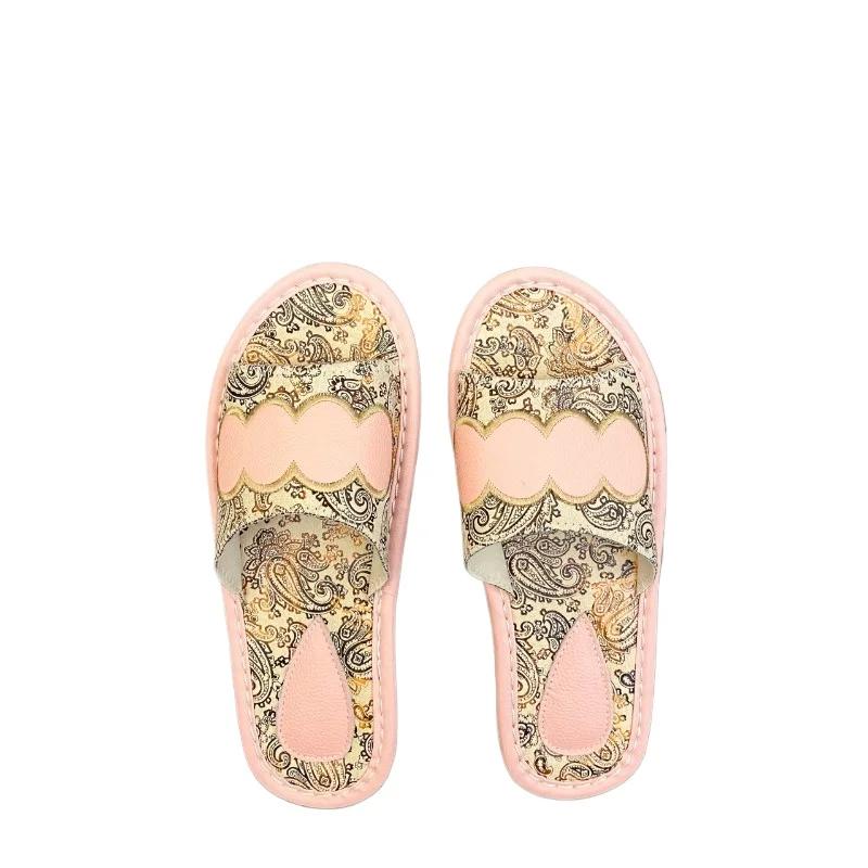 fashion Ladies Shoes 2024 High Quality Basic Women's Slippers Fashion Printing Casual Slippers Women Hot Sale Peep Toe Flat Slippers