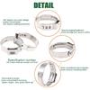 Keadic 80Pcs Single Ear Hose Clamps,1/4"-15/16" Stepless Ear Clamps with Ear Clamp Pincer 304 Stainless Steel Ear Clamps Cinch Clamp Rings Crimp Hose