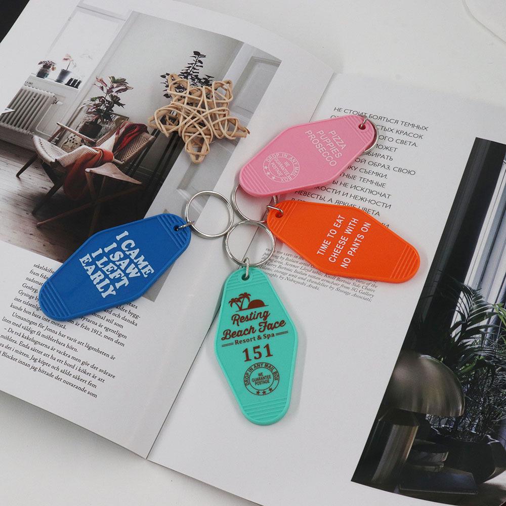 Girly Heart Cartoon Motel Key Tag Keychain Pendant Gift