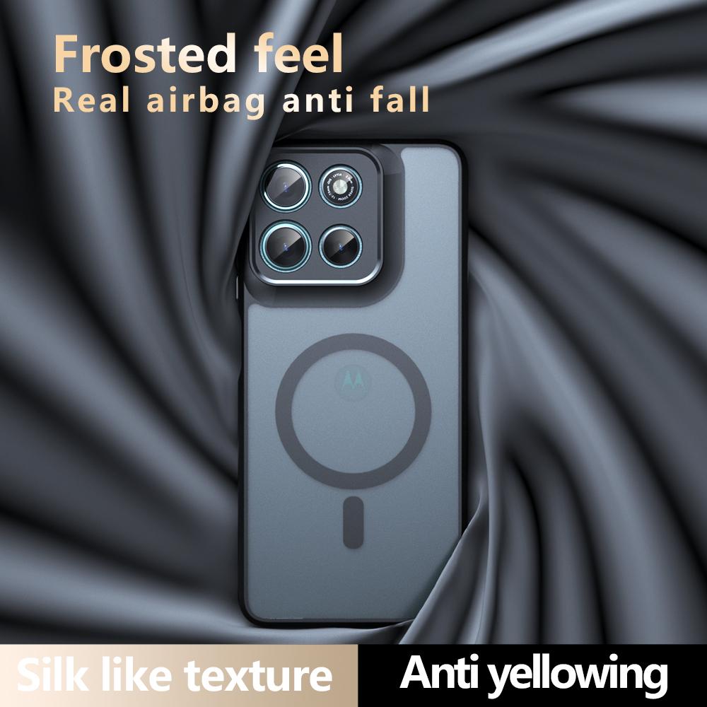 Für Motorola Moto G86 G56 5G Hülle Stoßfest Magnetisch Matt PC+TPU Anti-Fingerabdruck Durchscheinende Abdeckung für MOTO G 86