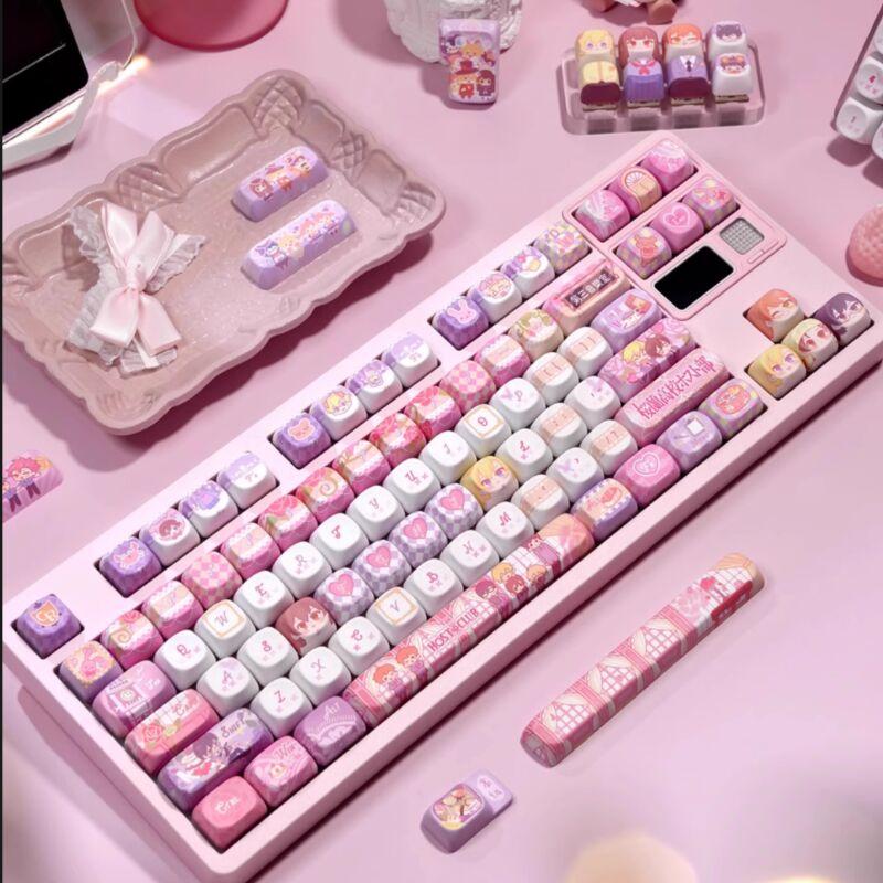 Haikyuu Keycaps Custom MOA SOA OEM Profile Point Keycap Cute Anime Graffiti Fly High Key Cap Artisan Gaming Mechanical Keyboard