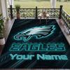 Benutzerdefinierter Teppich mit Aufdruck Philadelphia Eagles Rutschfester Bodenbelag Für Wohnzimmerdekoration