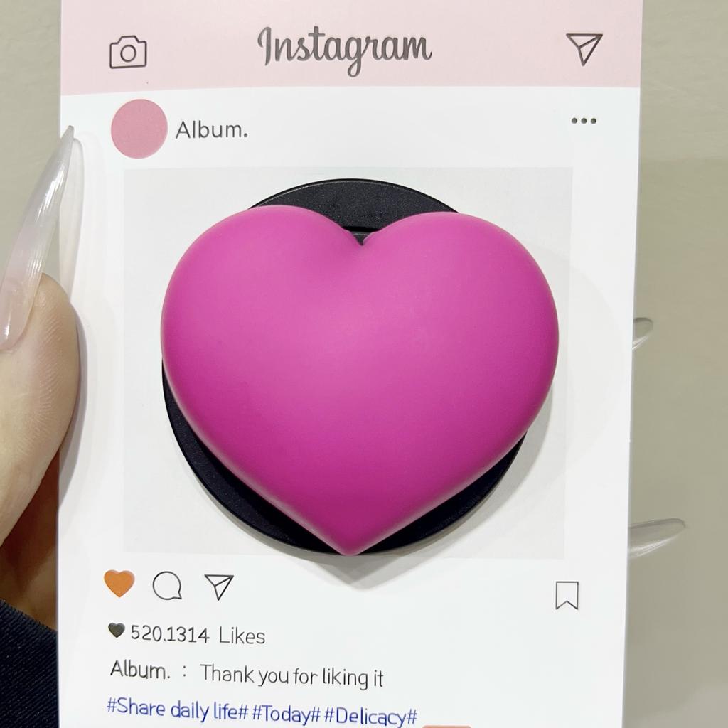 Cute 3D Heart-Shaped Magnetic Phone Holder, Suitable for MagSafe Wireless Charging Phones iPhone Magnetic Bracket Holder