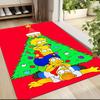 Christmas Tree Simpson Family Carpet Rug Soft Washable Antislip Home Living Room Sofa Mats Personalized Christmas Rug