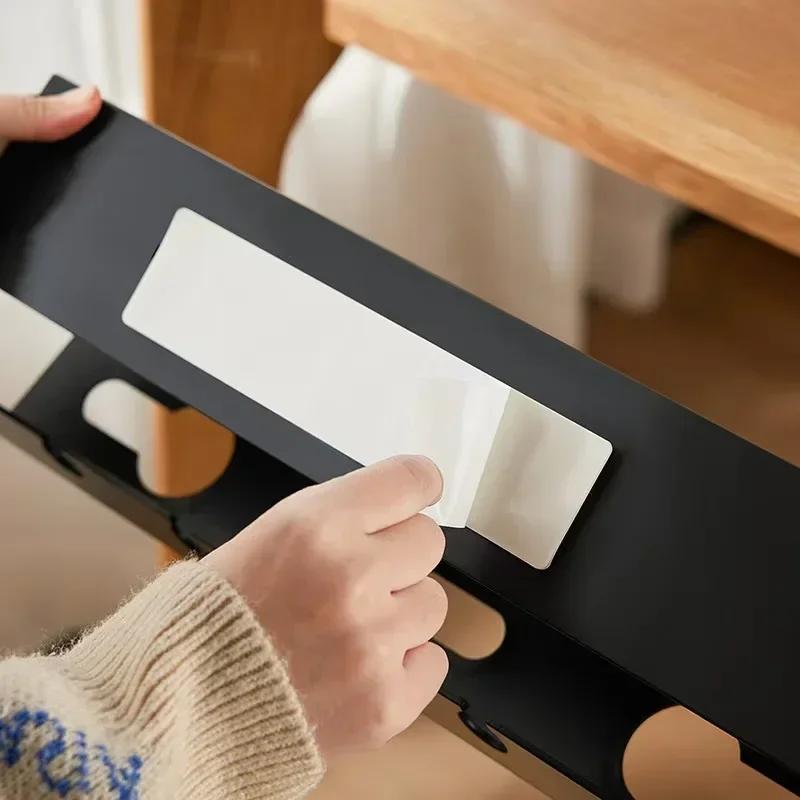 Sturdy Spacious Under Desk Cable Tray No Drilling Clamp Mount Power Strip Holder Desk Cord Organizer Office Wire Storage Supplie