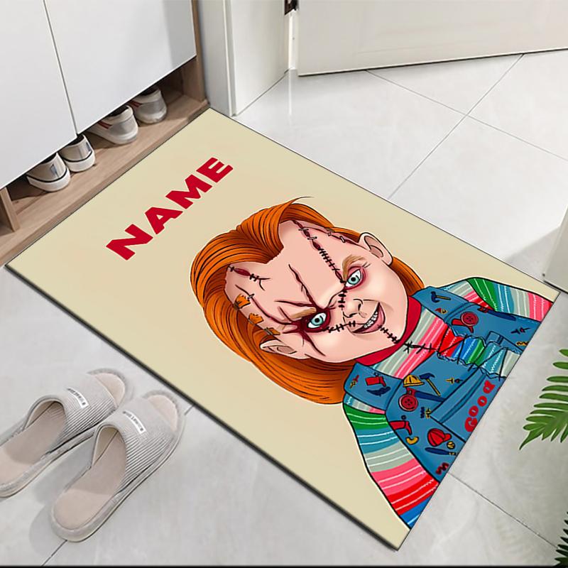 Custom Name Chucky Printed Carpet, for Office Chair Living Room Bedroom Kitchen Room Decor Gifts.