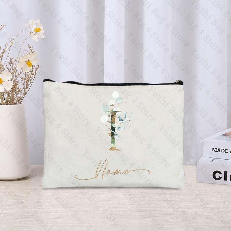 

Personalized Custom Name Initial Makeup Bag Purse for Girls Cosmetic Case Bridesmaid Teachers Gift Toiletry Pouch Festival Gift