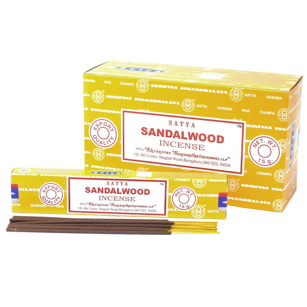 6x Sandalwood Incense Sticks 15g Satya