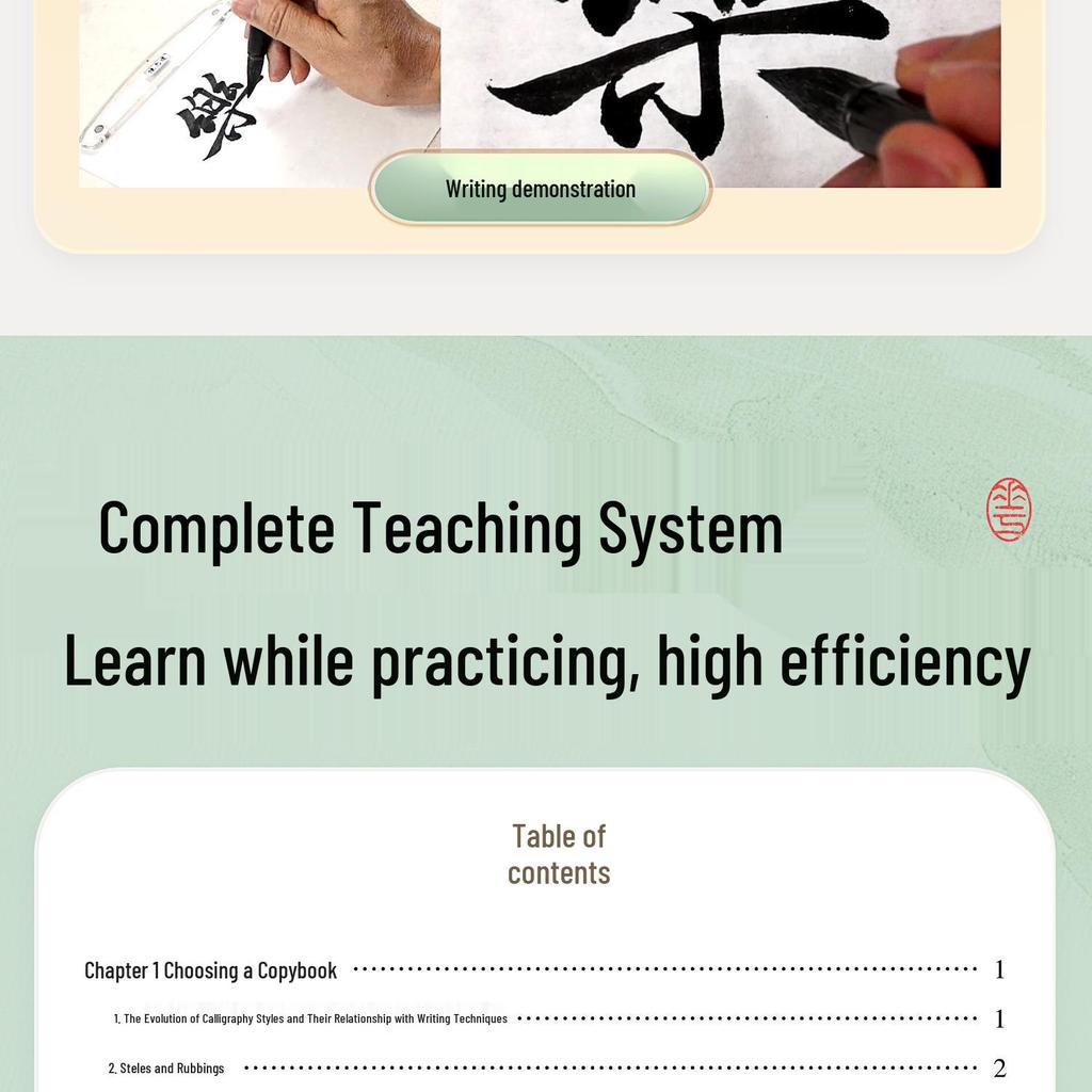 Zhao Mengfu Running Script Beginner's Calligraphy Cards with Video Tutorial
