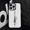The Sword Creative Pattern   Phone Case For iPhone 17,16,15,14,13,12,11 Plus,Pro Max,XS,Colorful Silver Black Cover