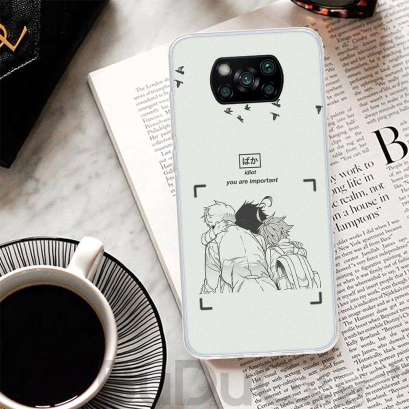 The Promised Neverland Anime Cover For Xiaomi Poco X3 X4 NFC M3 M2 M4 Pro Phone Case F3 F2 F1 Mi Note 10 Lite A3 A2 A1 CC9 Print