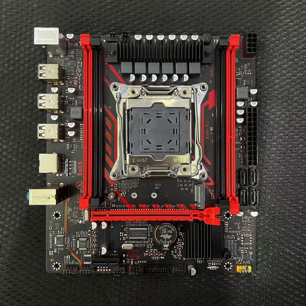X99-P3 Motherboard with DDR3, LGA2011-3 Socket, for E5 2673V3 CPU, Ideal for Multi-tasking and Studio Use