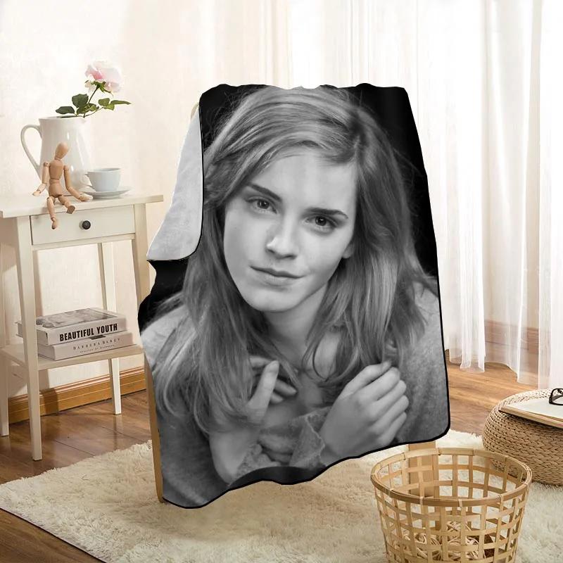 New Arrival Emma Watson Blankets Printing Soft Blanket Throw On Home/Sofa/Bedding Portable Adult Travel Cover Blanket