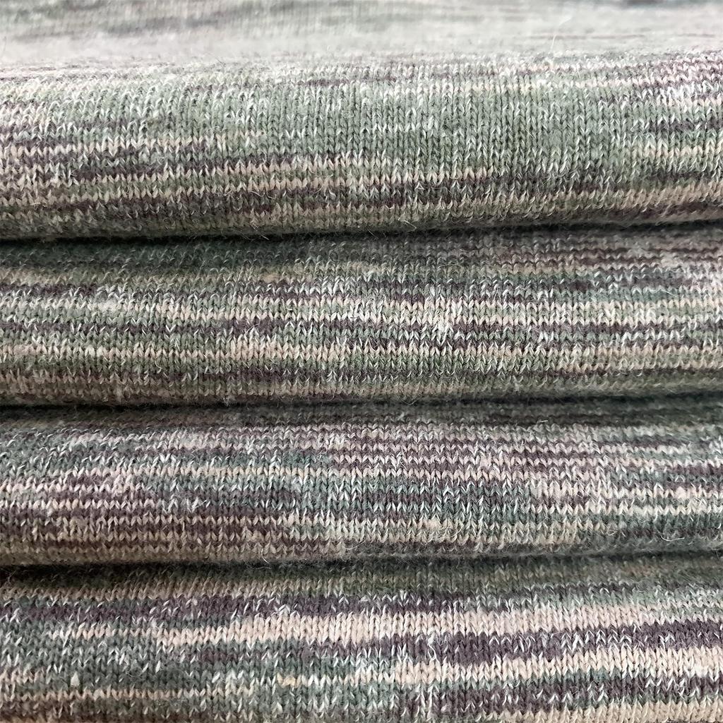 Knitted Jersey Cut Handmade Organic Hemp Blend Fabric, Multicolored, Cloth, Supplies, DIY, (200cm)