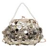 Bag, Women's Sequin Dinner, Shell Clip Bag, Light Luxury Socialite Pearl Handbag, Versatile Chain Shoulder Crossbody Bag
