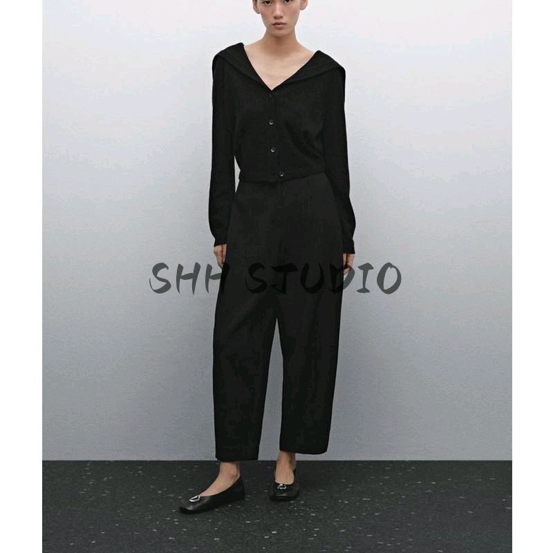 MD Spring New Women's Clothing American College Short Sailor Collar Sweater Knitted Cardigan Top Outwear 6003800