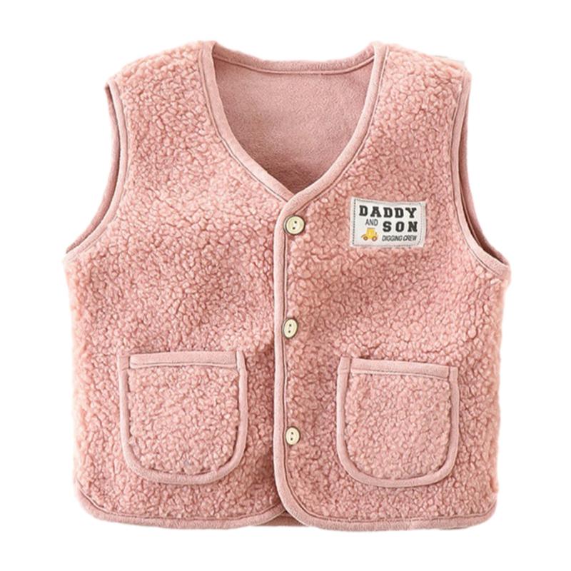 Children's Plush Vest Polar Fleece Sleeveless Jacket Thick Warm Kids Vest