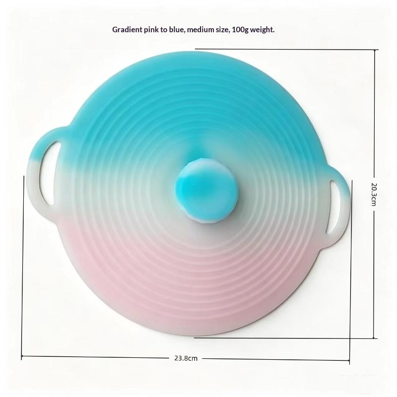 Food Safe Reusable Silicone Suction Lid Heat Resistant Sealed Cover Fit Pot Pan Bowl Cup for Kitchen