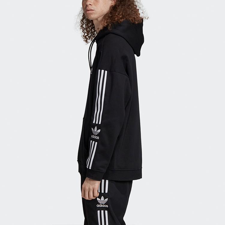 adidas Originals Trefoil Lock Up Hoodie - International Version Men Tops Black ED6124