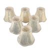 Juego de 6 Pantallas para Candelabro,SOLO para Bombillas de Vela,Pantallas de Lámpara con Soporte de Clip