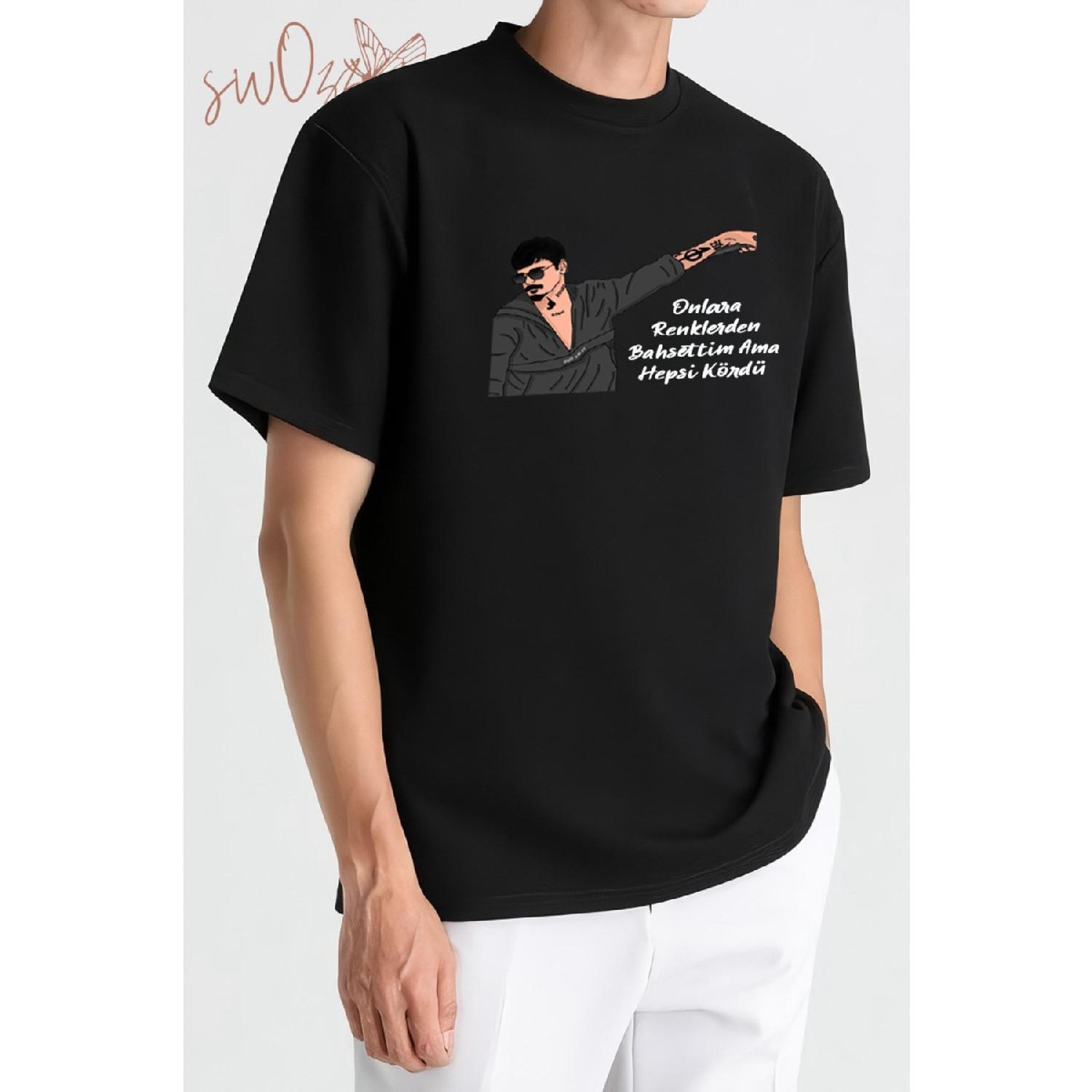 

No1 Can Bozok Printed Unisex Black Tshirt S