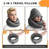 1pc Home Office U-Shape Hooded Neck Pillow for Travel Car Airplane Nap Outdoor, Comfortable Support Pillow with Detachable Cover