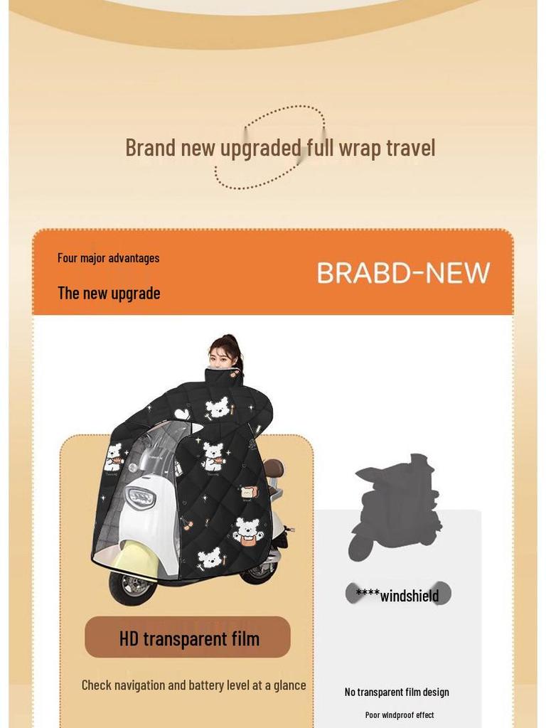 Zagęszczony Zimowy Pokrowiec na Przednią Szybę z Podszewką Polarową dla Samochodów Elektrycznych i Motocykli