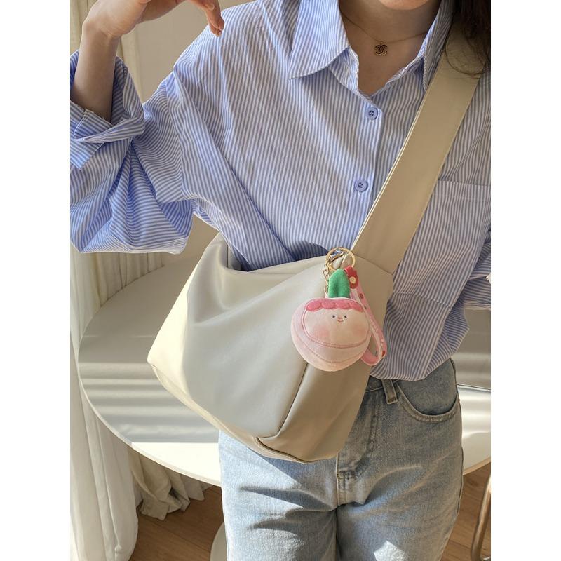 Bag 2 College Students Commute In Class Soft Leather Broadband Shoulder Messenger Tote Bag Is a Must for Women's Large-capacity Commuting