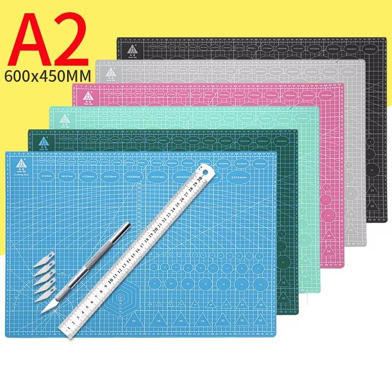 A2 Cutting Board Grid Line Self-healing Cutting Board Craft Card Multicolor Double-sided Desktop Manual Cutting Pad 60 * 45cm