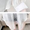 Chiffon Doll Sleeve Cardigan Women's Thin Sun Protection Shirt Short Outer Shawl Loose Top Thin Coat White Polo Collar Shirt