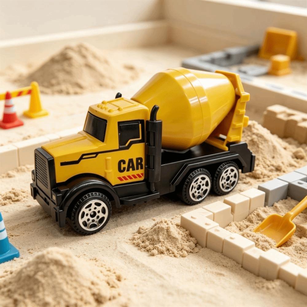 6pcs/set Zinc Zinc Alloy Construction Vehicle Set Diecast Zinc Zinc Alloy Toy Truck Set Excavator Toy  Birthday Gift