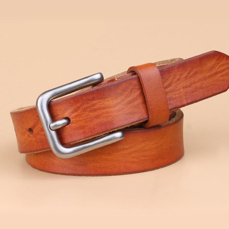 2.2CM Pin Buckle Full Grain 100% Genuine Leather Womens Belts Luxury Designer Belt for Leans Women High Quality Cowskin Strap
