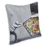 Banksy Uncovering Graffiti Pillow Cover Home Decor Cushion Sofa Street Art Cushion Cover Throw Pillow for Car Decorative Cushoin