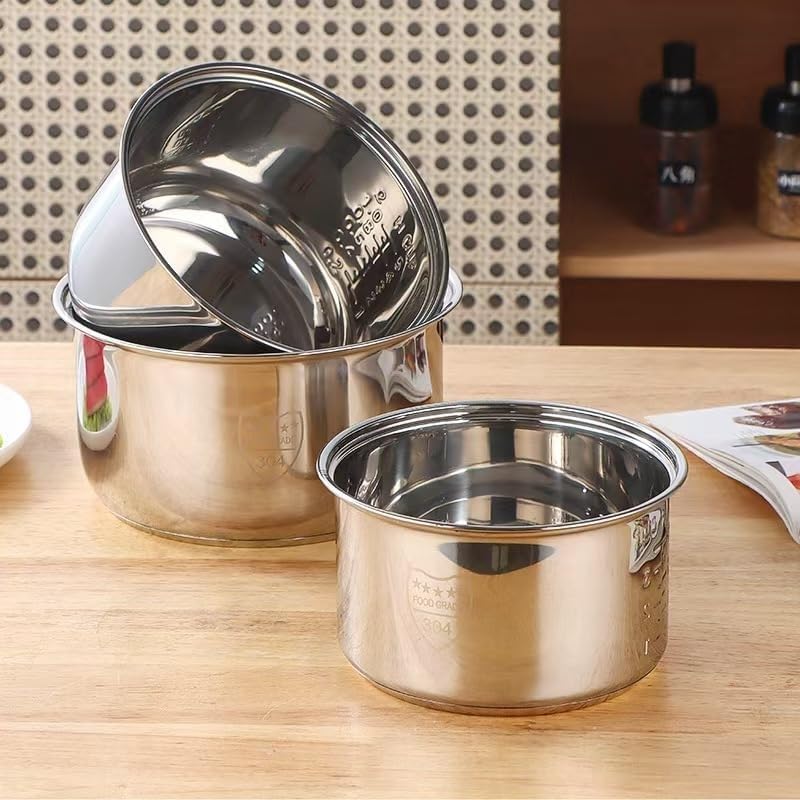 Compatible for Zojirushi NS-TSC10 Multi-Cooker Replacement Inner Po (5.5cups) 304 Stainless Steel Rice Cooker Inner Bowl