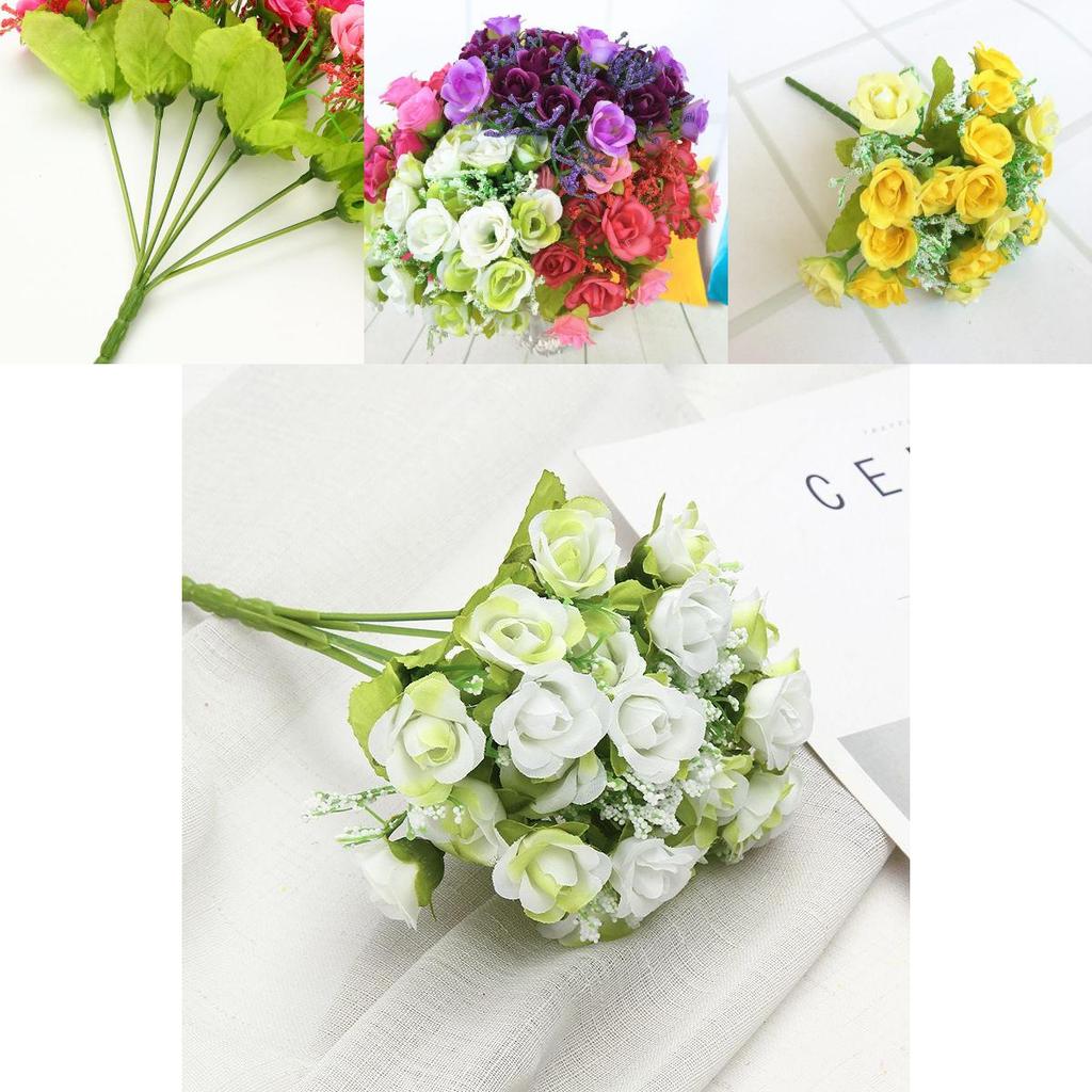 21 Head Artificial Flower Bouquet Featuring High Realistic Appearance And Smooth Material For Home Decor
