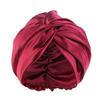 Cappellino da Notte a Doppio Strato in Seta Sintetica, Cuffia a Nodo Intrecciato, Cuffia da Doccia, Foulard per Bellezza e Trucco, Fascia per Capelli