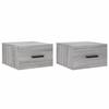 VidaXL Wall-mounted Bedside Tables 2 Pcs Sonoma Grey 35x35x20 Cm 829849