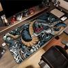 Japanese Great Wave OffChinese Style Dragon Mouse Pad for Gamer Setup Gaming Mousepad Rubber Keyboard Pads Pc Desk Mat xcm
