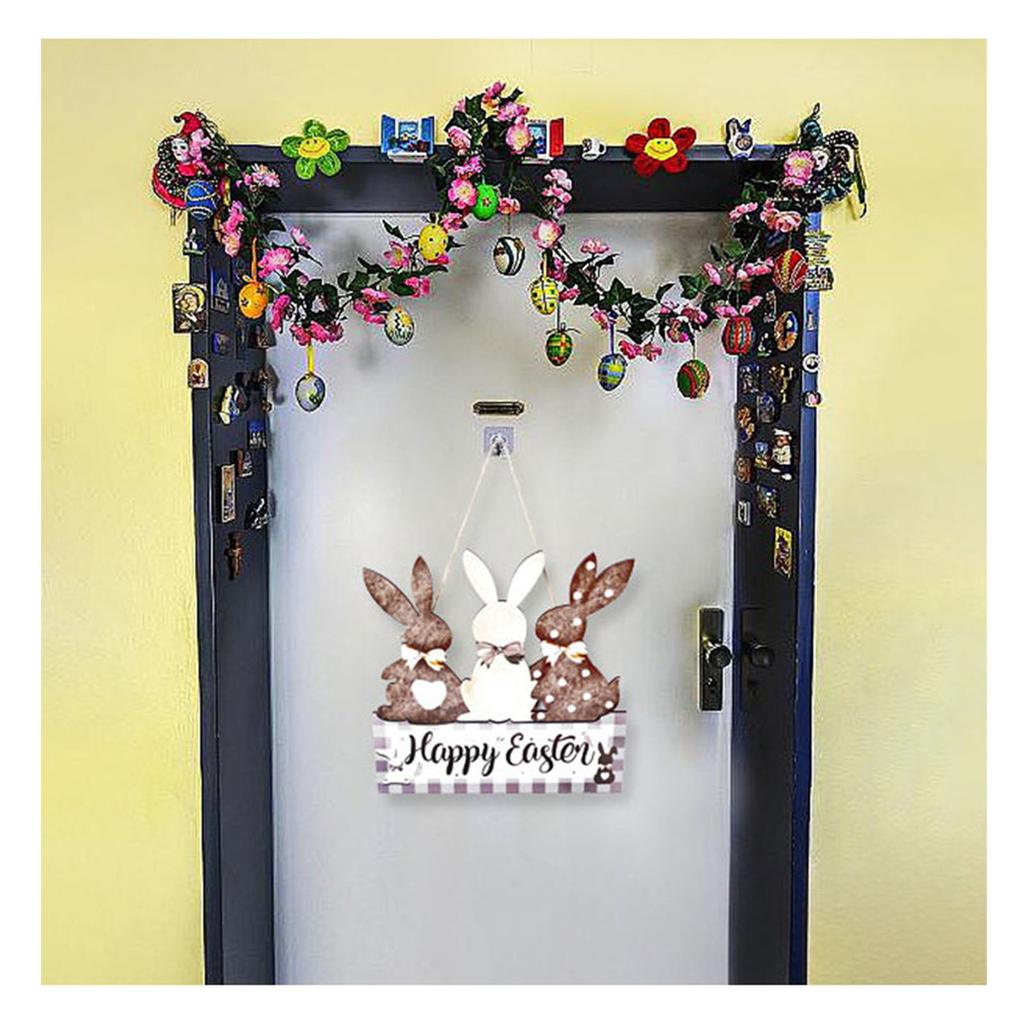 Easter Cartoon Wooden Logohanging, Spring Wooden Decoration Pendant, Easter Decoration