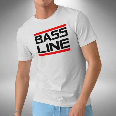 Bassline Herren T-Shirt RUN DMC Inspiriert House Musik Bassgitarre DJ Produzent